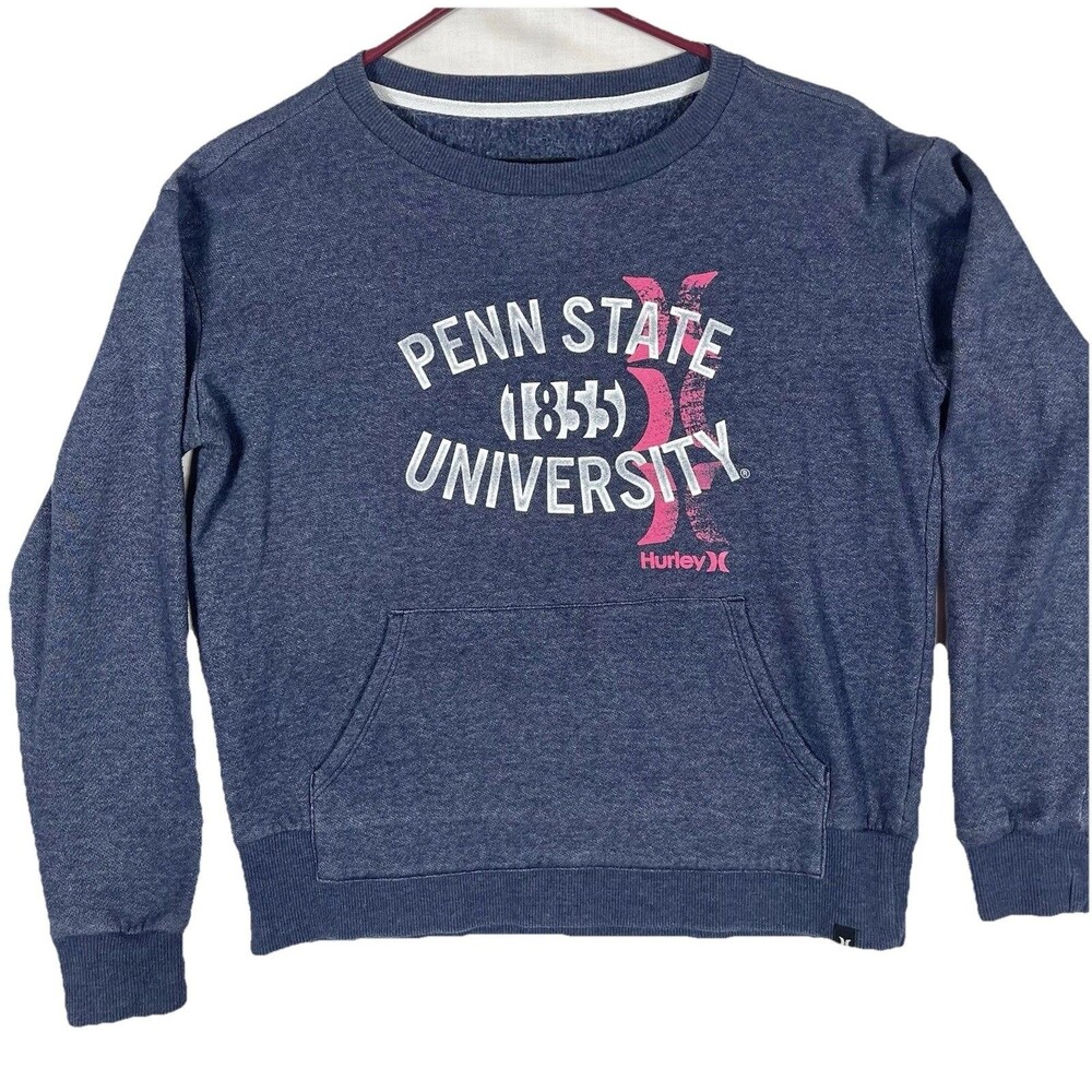 Hurley Ladies Penn State University PSU L/S Blue Crew Sweatshirt Womens Small